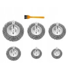 Conjunto de cepillo de alambre para máquina de perforación de madera de acero de madera 7 PCS