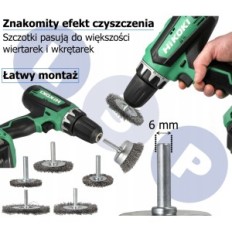 Drôtené štetce nastavené pre vŕtacie stroje Oceľové drevené kovové 7 ks