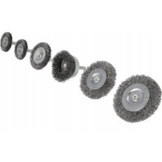 Conjunto de cepillo de alambre para máquina de perforación de madera de acero de madera 7 PCS