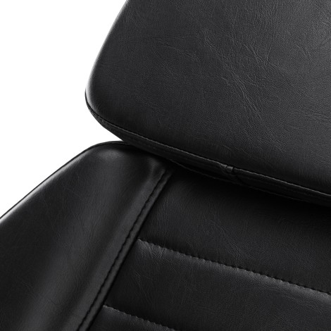 Pro Ink 601A hydraulic tattoo chair black — close-up of the backrest