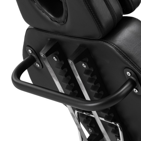 Pro Ink 601A hydraulic tattoo chair black — close-up of the handle