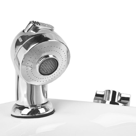 Vasca pedicure Azzurro a023 con idromassaggio e ruote — primo piano della lama