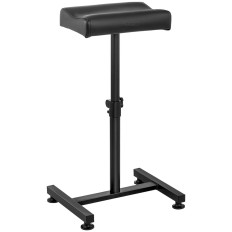 Cosmetic footrest for pedicure adjustable height up to 75 cm to 80 kg - black