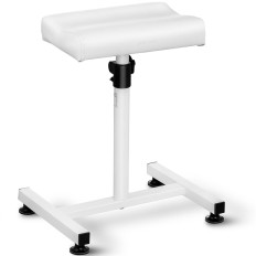 Repose-pieds de pédicure avec hauteur réglable jusqu'à 75 cm, supportant jusqu'à 80 kg - blanc.