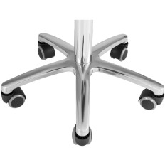 Stoel Kruk Cosmetische Hoker met rugleuning op wielen tot 150 kg Terni White