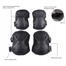 A set of tactical knee pads and universal military elbows