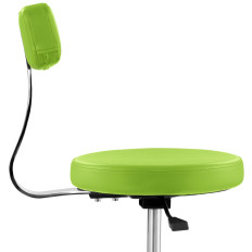 Chair Stool Cosmetic Hoker with backrest on wheels up to 150 kg Terni green