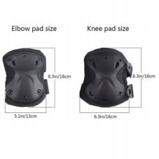 A set of tactical knee pads and universal military elbows