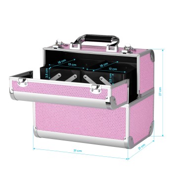 Maleta Cosmética 44 rosa — vista frontal