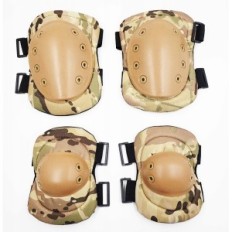 Sotilaalliset suojukset Taktiset polvet kyynärpään vihreällä camo