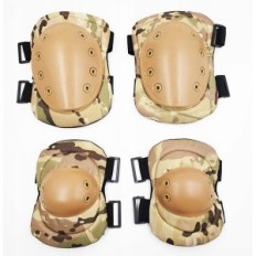 Protezioni militari ginocchia tattiche sul gomito verde camo