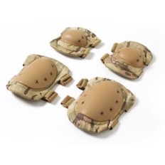 Protetores militares de joelhos táticos no cotovelo verde camo