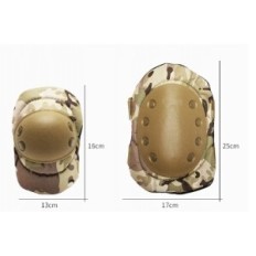 Protectores militares de rodillas tácticas en el codo de camuflaje verde