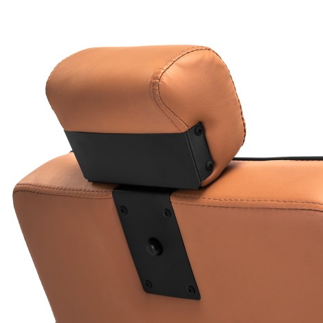 Kadernícke kreslo Gabbiano Visionerio svetlo hnedé — detail hlavy