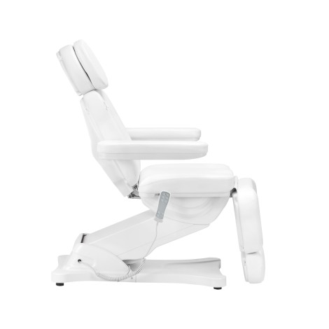 Fauteuil cosmétique électrique SILLON CLASSIC 3 moteurs avec fonction chauffage deuxième édition blanc — vue latérale