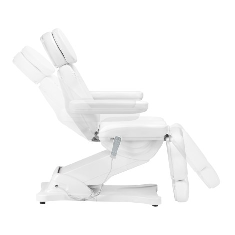 Fauteuil cosmétique électrique SILLON CLASSIC 3 moteurs avec fonction chauffage deuxième édition blanc — vue latérale