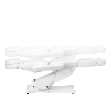 Ηλεκτρική καρέκλα καλλυντικών SILLON CLASSIC 3 μοτέρ με θέρμανση δεύτερη έκδοση λευκή — προβολή από πλάι