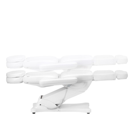Elektrische cosmetische stoel SILLON CLASSIC 3 motoren met verwarming tweede editie wit — zijaanzicht