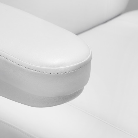 Ηλεκτρική καρέκλα καλλυντικών SILLON CLASSIC 3 μοτέρ με θέρμανση δεύτερη έκδοση λευκή — κοντινό μπράτσο
