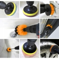 Cleaning brushes cleaning on a drill screwdriver paddy pad 23el