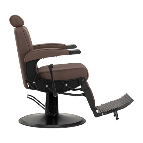 Fauteuil de coiffure Gabbiano Continental marron — vue latérale