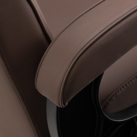 Kadernícke kreslo Gabbiano Continental hnedé — detail opierky ruky