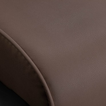 Gabbiano Continental kappersstoel bruin — detail zitvlak