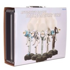 AUARITA HVLP 3x pistol 3x nozzle 0.8 1.4 1.7 mm. Cases