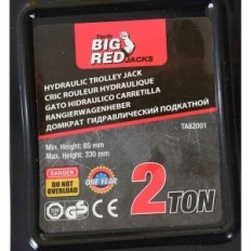 Automobilių hidraulinis hidraulinis varlė TOIN 2T mažas profilis 85-330mm guma