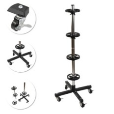 Stand liels sarkans trf8402 par auto riteņiem (ar riteņiem)