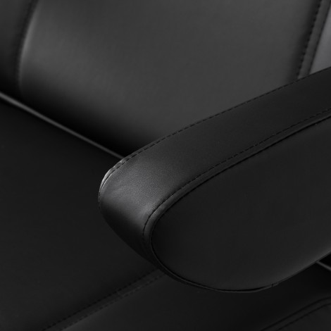 Sillón estético eléctrico Azzurro Lux 3 motores negro — detalle del reposabrazos