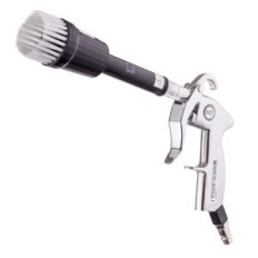 Wasgeweer. Schoonmaakstoffering. Droog mondstuk onder compressor