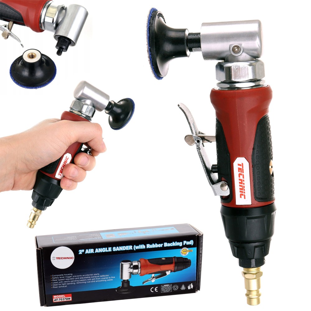 Pneumatisk vinkelsliper for papir 50mm mini grinder 0,6 kg 1/4 "