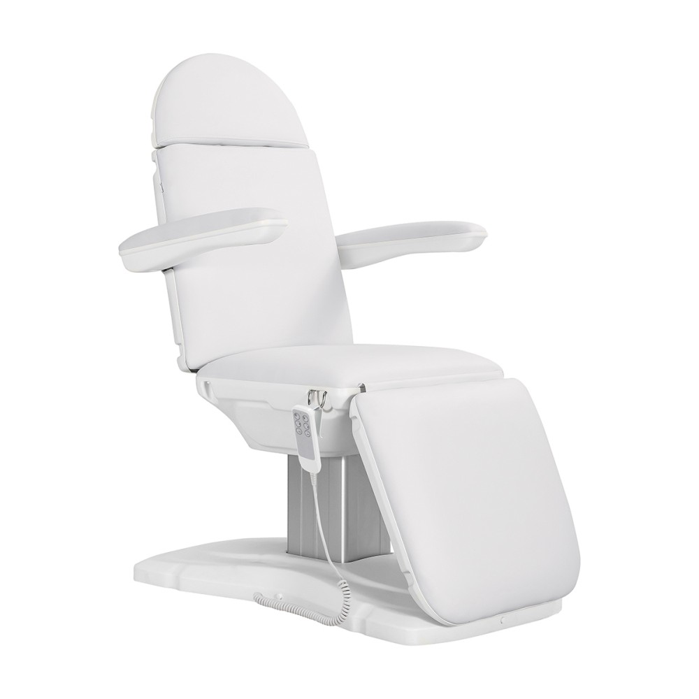 Sillon Eclipse ηλεκτρική καρέκλα καλλυντικών 3 κινητήρες λευκή — προβολή από πλάι