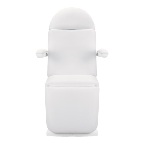 Električni kozmetični stol Sillon Eclipse z 3 motorji, bel — sprednji pogled