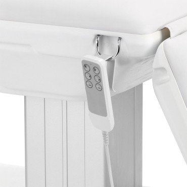 Sillon Eclipse ηλεκτρική καρέκλα καλλυντικών 3 κινητήρες λευκή — κοντινοί χειρισμοί