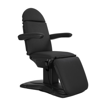 Cadeira cosmética elétrica Sillon Eclipse 3 motores preta — vista lateral