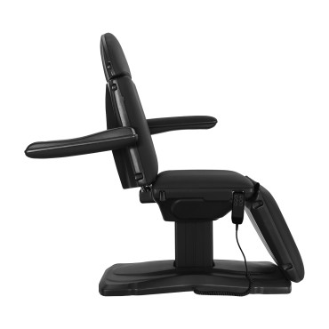 Sillon Eclipse elektrisk kosmetikstol med 3 motorer sort — fra siden
