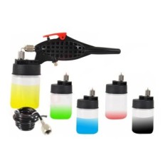 0,5mm aerograph with a tube of 5 tanks for quick change of different colors