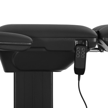 Elektrické kozmetické kreslo Sillon Eclipse 3 motory čierne — bočný pohľad