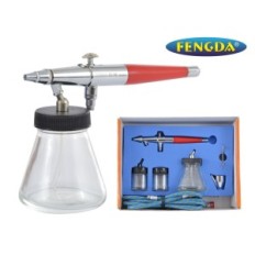Aerograf Fengda Suutin 0,5 0,8 1,0 mm letku 3x mini-aseen säiliö