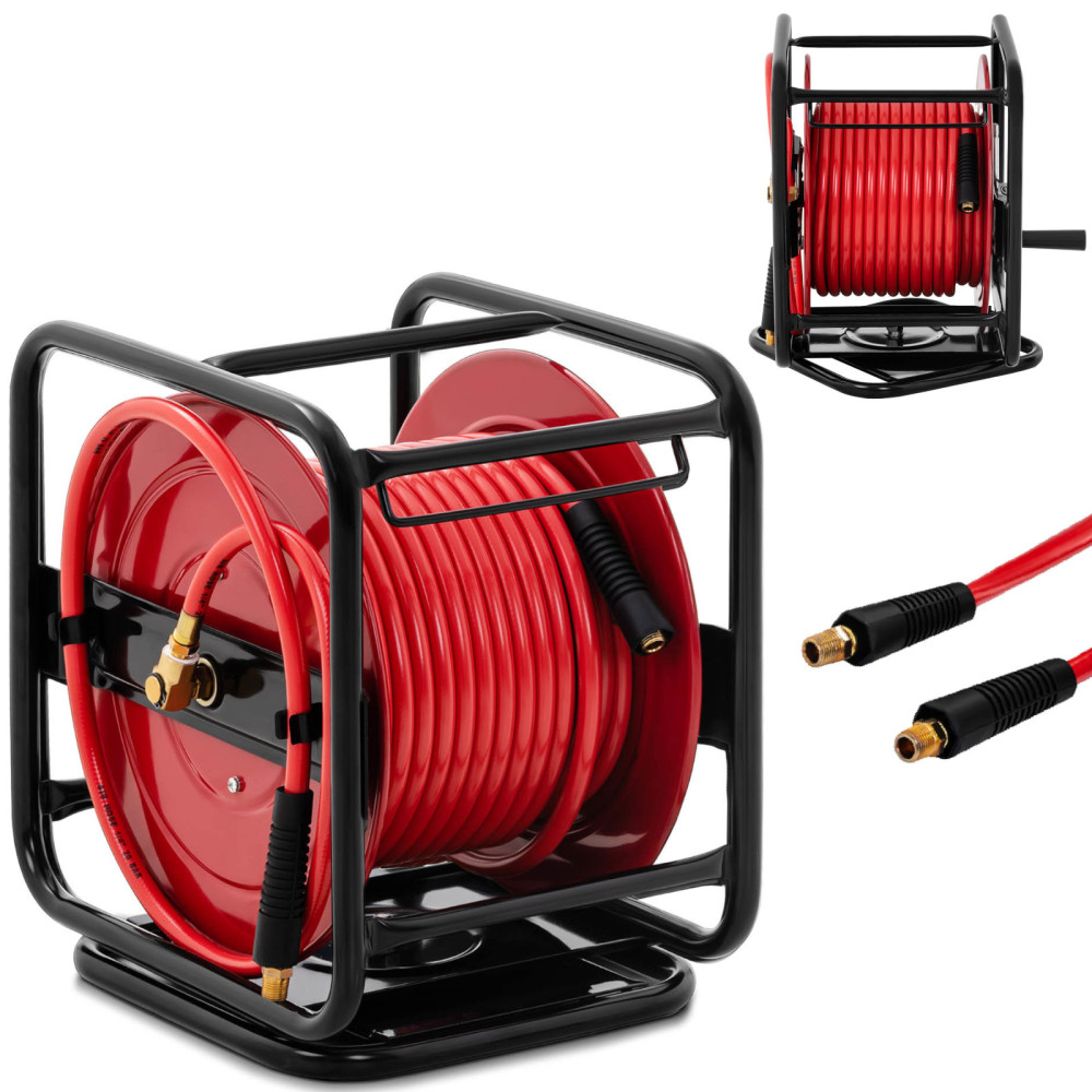 Snake pneumatisk pneumatisk ledare på den roterande trumman kompakt 360 bar 30 m + 1,2 m