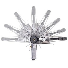 Pásková kotoučová mlýna Pneumatický úhel úhlu 20 mm x 520mm + brusné pásky