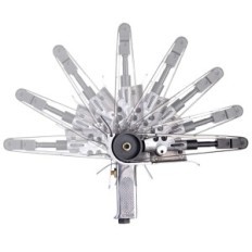 Ajuste de ángulo neumático de la amoladora de cinta 20 mm x 520mm + cintas abrasivas