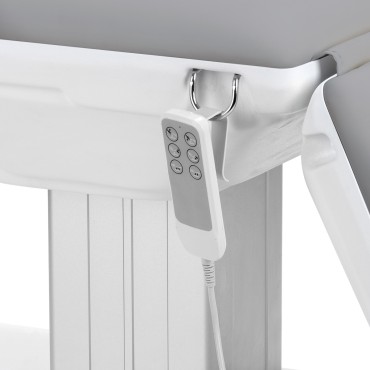 Sillon Eclipse elektrischer Kosmetikstuhl 3 Motoren grau — Detailaufnahme Bedienelemente