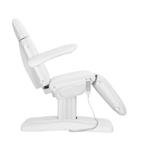 Ηλεκτρική καρέκλα καλλυντικών SILLON Eclipse 4 μοτέρ λευκή — προβολή από πλάι