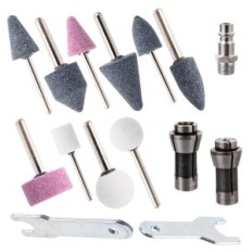 Pneumatic grinding machine. Simple diax 3mm 6mm stones set