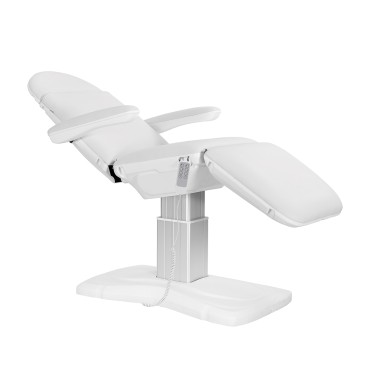 Elektrische cosmetische stoel SILLON Eclipse 4 motoren wit — zijaanzicht