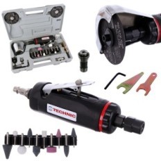 Pneumatisk grinder. Enkel kutterkutter. Koffert. Steiner