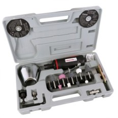 Pneumatisk grinder. Enkel kutterkutter. Koffert. Steiner